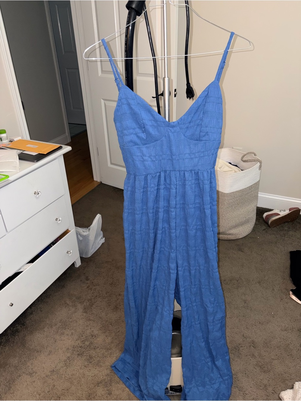 SHEIN Blue jumpsuit with Spaghetti Straps